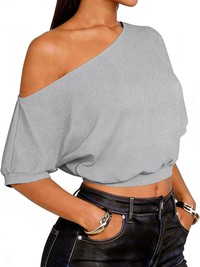Tops Dolman Cropped T Shirts