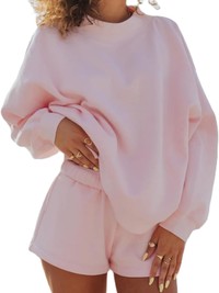 Oversized Sweatshirt Shorts Set