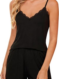 Lace Trim Cami Pajama Set