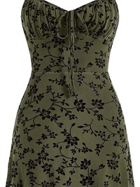 Floral Tie Front Cami Dress