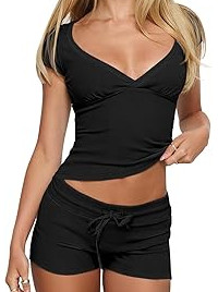 Pajama Short Sleeve Lounge Set