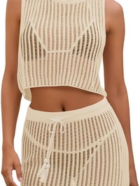 Crochet Sleeveless Crop Set