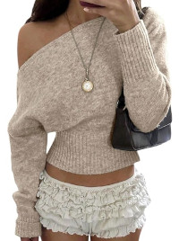 Cropped Sweaters Long Sleeve