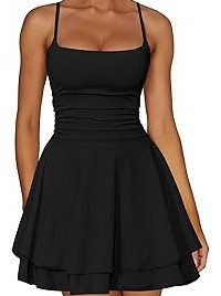 Ruffle Mini Dress Spaghetti Strap